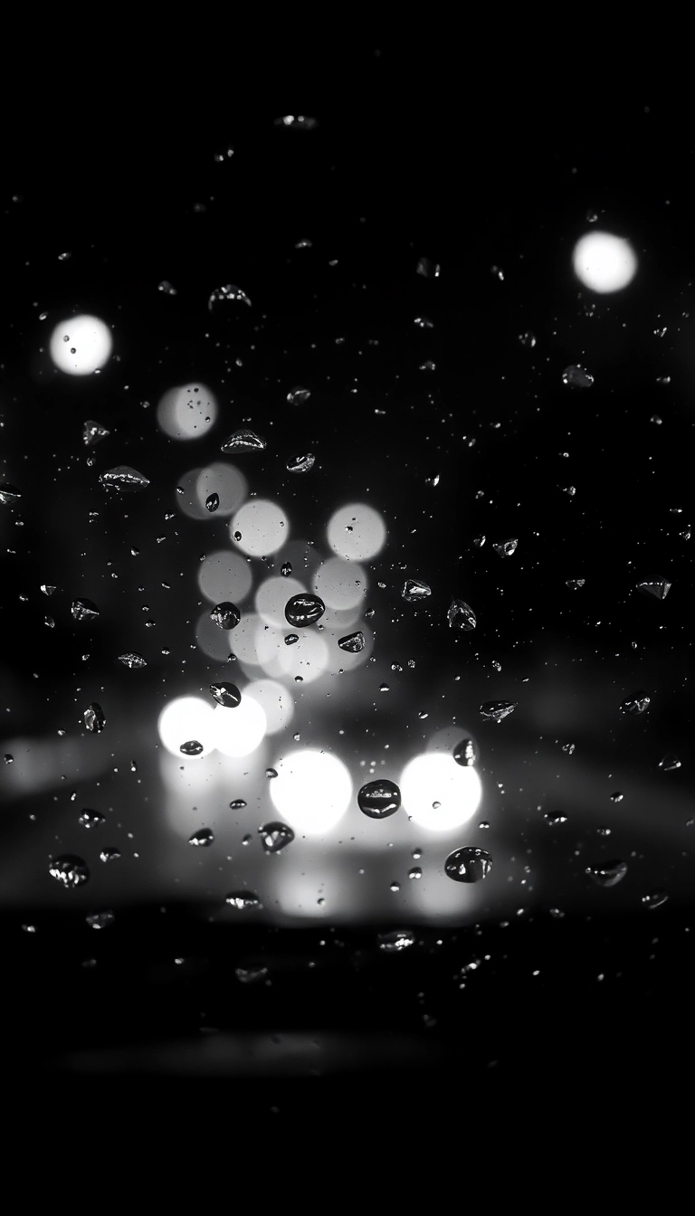 iPhone Night Car Rain Professional Background Royalty-Free Image